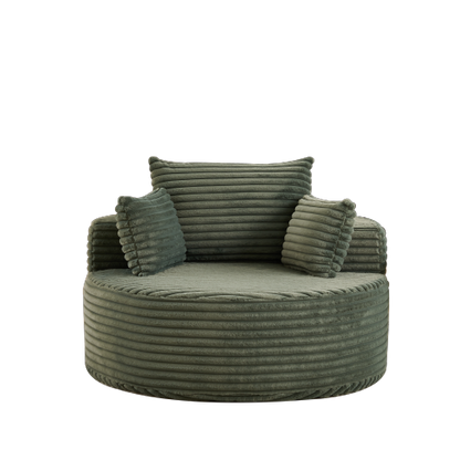 50"L Corduroy Sponge single sofa,No Assembly Required,Fluffy Modern Sleeper Chair for Living room, Bedroom, Lounge and Projection Room(Not a swivel chair.)