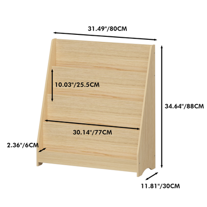 4-Tier Kids Bookshelf Display Shelf for Bedroom and Playroom