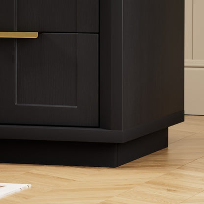 Black 3-Drawer 2-Pack Nightstands
