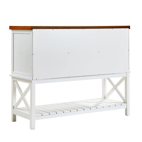 Bar cabinet Console Table with 2-Door Cabinet & 1 Drawers, Coffee Bar, Wine rack,Entryway Table with Storage Shelf, Sofa Tables Buffet Sideboard for Kitchen, Hallway, Dining, Living Room, White