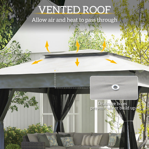 Easy to Setup Foldable Gazebo,Outdoor Patio Pop Up Canopy Gazebo Shelter with Zipper Netting,Carry Bag