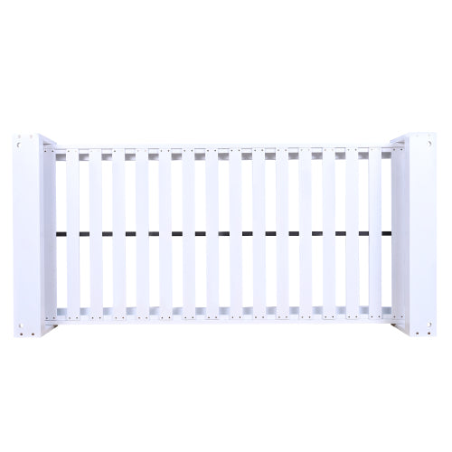 Twin Size Porch Swing Bed Seating Group, Patio Acacia Wood Swing Frame with Hemp Ropes for Garden, Backyard, White