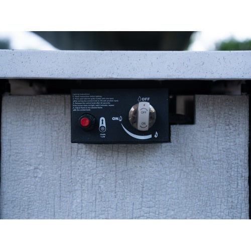 25" H Outdoor Patio Propane Gas Fire Pit Table - 50,000 BTU High-temperature-resistant carving process for environmentally friendly materials with the effect of charcoal grain