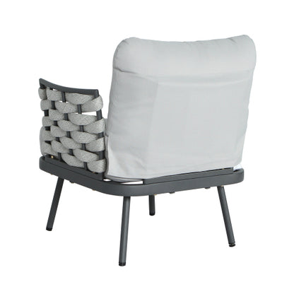 Mariano Steel Club Chair Set of 2, Grey