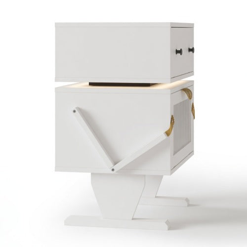 White Robot LED Nightstand