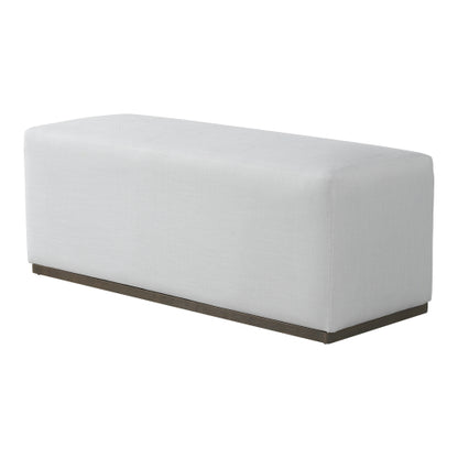 Modern Ottoman Footstool Upholstered Accent Stool for Living Room Bedroom