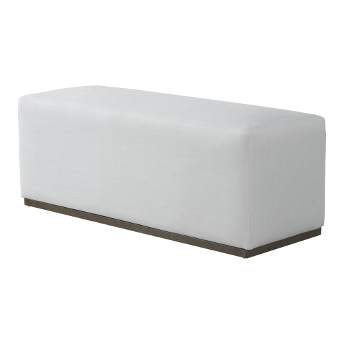 Modern Ottoman Footstool Upholstered Accent Stool for Living Room Bedroom