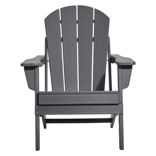 Chair Plastic Set of 2 All-Weather Folding Fire Pit Gray