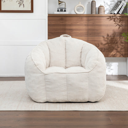 Corduroy Giant Adult BeanBag Sofa Chair with Armrests,Filler Included