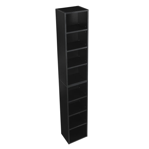 70.9 Inch 8-Tier Detachable Adjustable Slim Media Storage Tower Home Narrow Bookcase