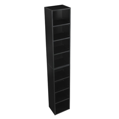 70.9 Inch 8-Tier Detachable Adjustable Slim Media Storage Tower Home Narrow Bookcase