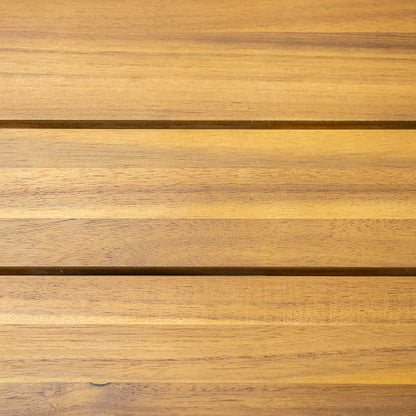 Outdoor Round Top Acacia Wood Dining Table,Round Bistro Table,Teak Finish