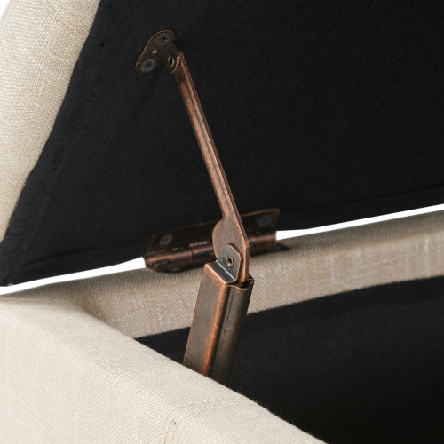 Upholstered Storage Ottoman, Solid Wooden Legs (old sku 57742.00LBE)