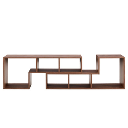 2-Piece L-Shaped Free Combination Cube TV Stand Adjustable Length 45-80 Inch TV Gaming Storage Shelf