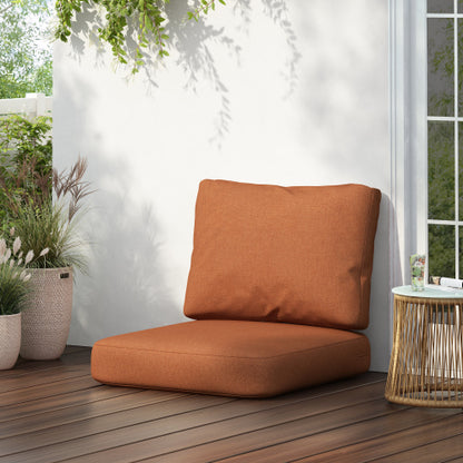 Noah Outdoor Club Chair Cushion Set, Seat Cushion and Back Cushion, Orange