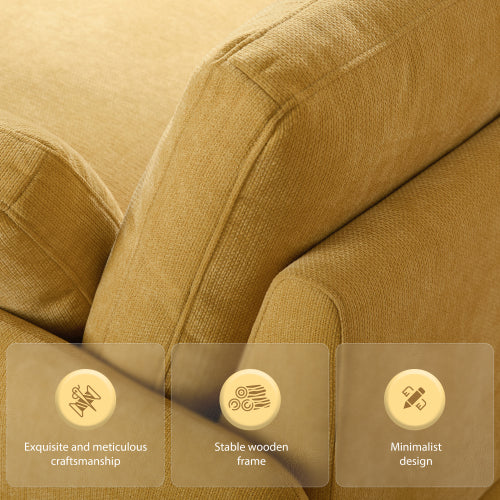 50*43" Oversized Chenille Single Sofa Chair, Wide and Deep Seat Accent Chair, Modern Upholstered Comfy Armchair, Couch Lounge with Pillows for Living Room&Apartment