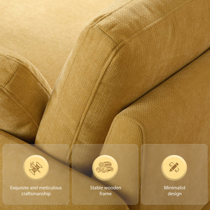 50*43" Oversized Chenille Single Sofa Chair, Wide and Deep Seat Accent Chair, Modern Upholstered Comfy Armchair, Couch Lounge with Pillows for Living Room&Apartment