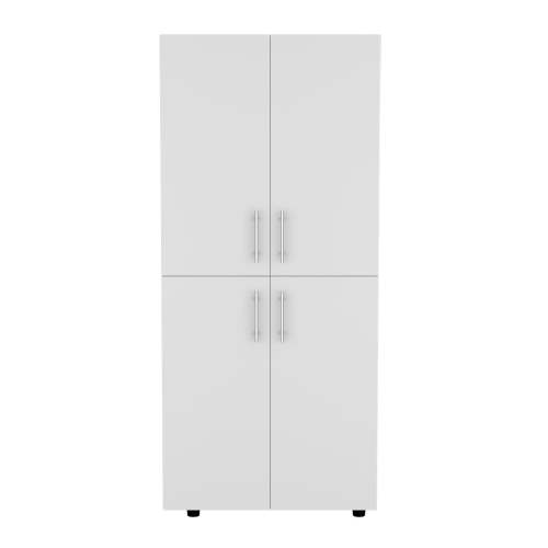 White 4-Door Armoire