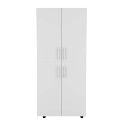 White 4-Door Armoire