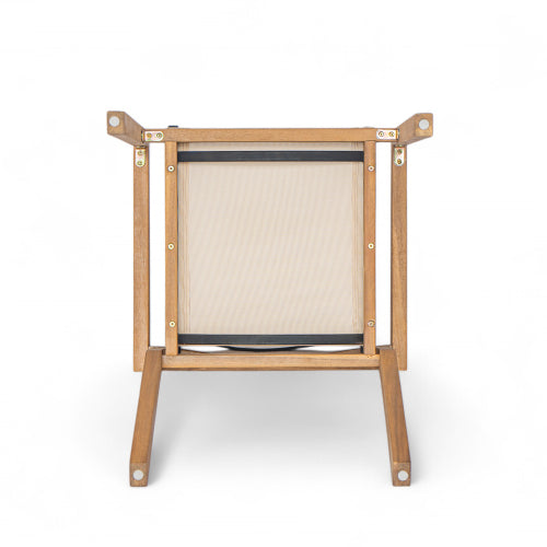 BELFAST DINING CHAIR,Set of 2,Teak Frame+ Beige Textile