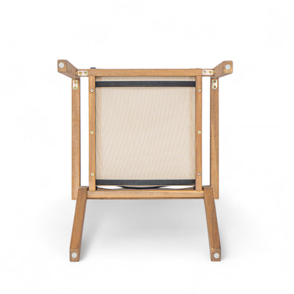 BELFAST DINING CHAIR,Set of 2,Teak Frame+ Beige Textile