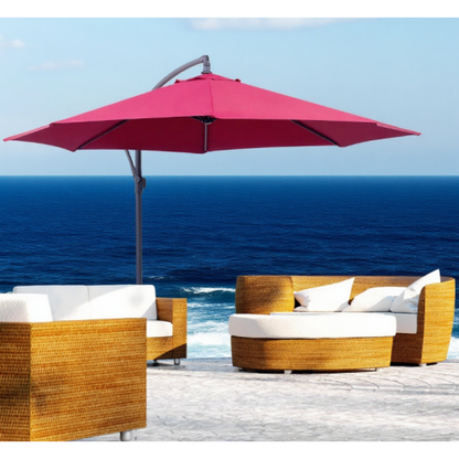 Patio Offset Umbrella with Base Cantilever Patio Umbrellas