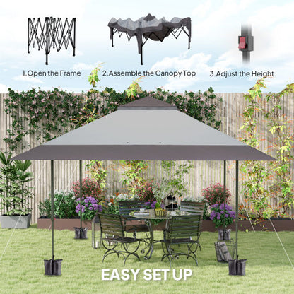 Height Adjustable Pop Up Canopy Tent,Tents for Parties,with Wheeled Carry Bag andSand Bags