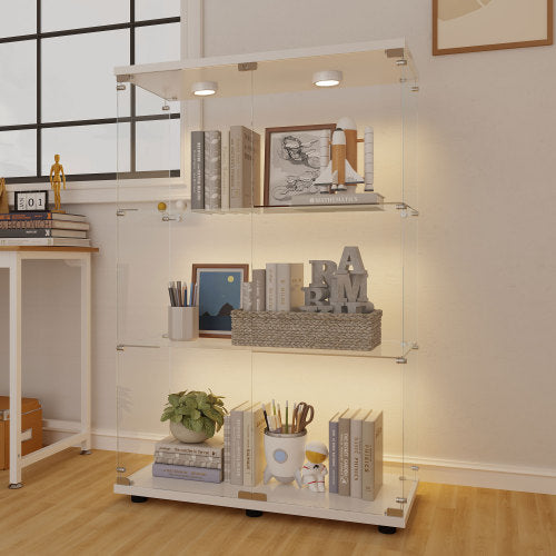 Tempered Glass Display Cabinet with LED Lighting