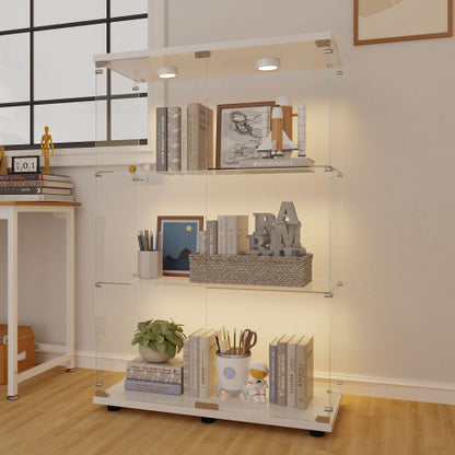 Tempered Glass Display Cabinet with LED Lighting