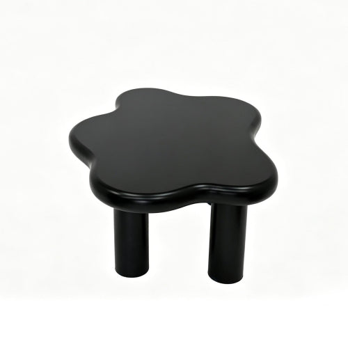 40 Inch Black Cloud Coffee Table Modern Irregular MDF Living Room Center Table