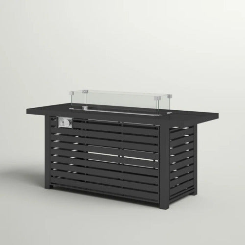 24 Steel Propane Fire Pit Table with Cover