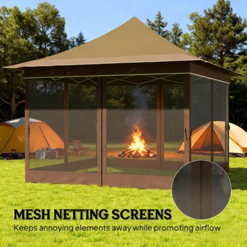 Adjustable Height Pop Up Tent,Canopy Tent with Mesh Netting,with Carry Bag,for Garden,Patio