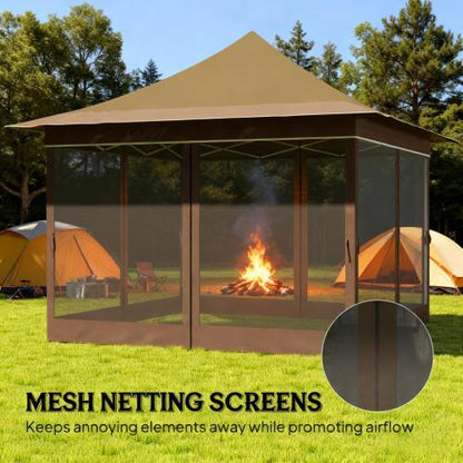 Adjustable Height Pop Up Tent,Canopy Tent with Mesh Netting,with Carry Bag,for Garden,Patio