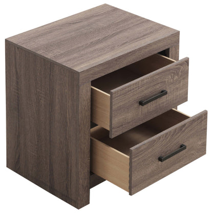 Barrel Oak 2-Drawer Nightstand