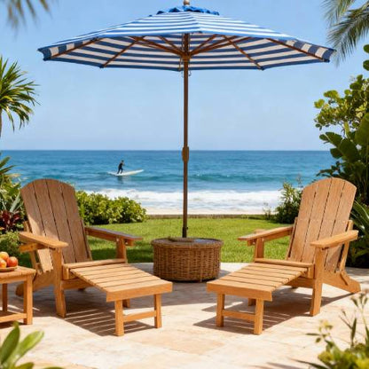 2-Piece All-Season Outdoor Lounge Chairs For Patio Leisure & Garden Relaxation Moments