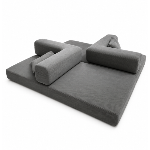 Multifunctional Convertible Corduroy 2-Seat Sofa Bed, Wide-Body Pure Sponge Compression Sofa for Small Space