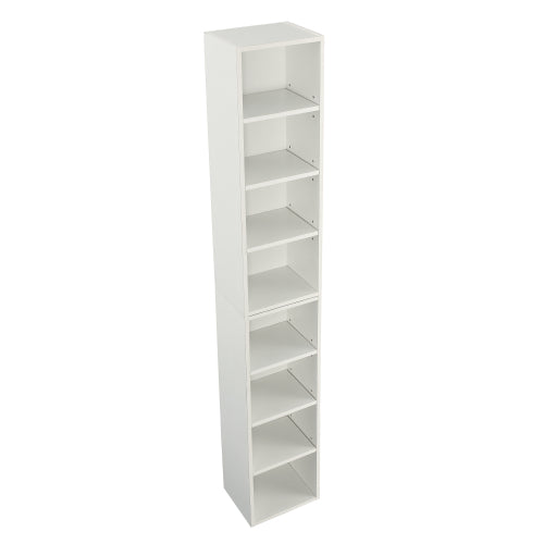 70.9 Inch 8-Tier Detachable Slim Media Storage Tower Adjustable Home Office Bookcase