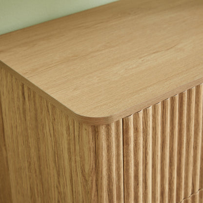6 Drawers Dresser,55" Wide Modern Chest of Drawers Curved wave Design, Dresser TV Stand, Wood Drawer Organizer for Bedroom, Living Room, Hallway, Walnut,55.12''W x 15.75''D x 31.5''H.