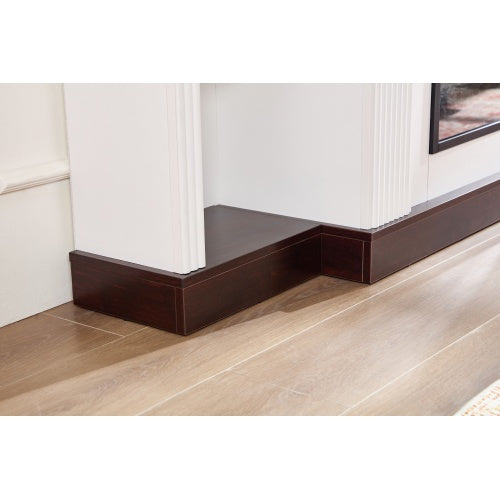 Electric Fireplace TV Stand for 70 inch TV, 23 inch Fireplace with Mantel, Living Room TV Stand with Remote Control