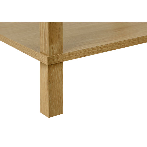 Natural Rattan Accent Table 2 Tier Storage Nightstand with Drawer