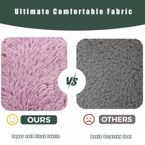 Pink Plush Faux-Fur Human Dog Bed 5-Position Adjustable Convertible Floor Gaming Sofa-Bed