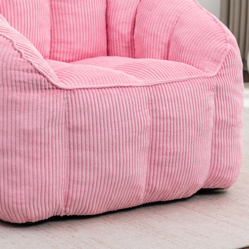 Large Corduroy Adult Bean-Bag Sofa Chair w/Armrests Filler-Included 39.4 inch x33.5 inch x31.5 inch  for Bedroom Living-Room Game-Room