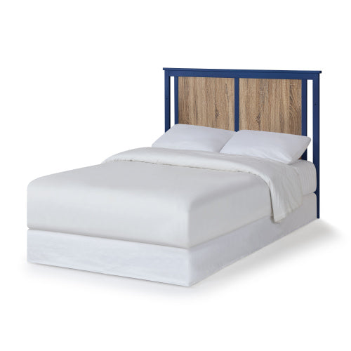 4-in-1 Crib and Changer Combo Midnight Blue/Vintage Walnut