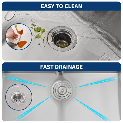 30 Undermount Workstation Sink-30 x 18 Inch Undermount Stainless Steel Kitchen Sink 18 Gauge, Handmade R10 Radius 10 Inch Deep Undermount Single Bowl Sink with Accessories