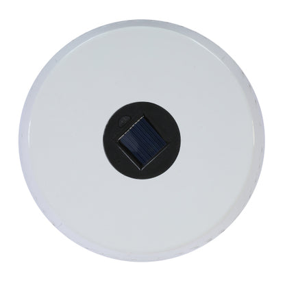 Solar Side Table with Built-in Solar Battery,Stunning Flower Pattern at Night,Eco-Friendly and Energy Efficient Outdoor Furniture Ideal,for Patios Gardens and Backyards(White)