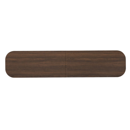 70 inch Modern TV Stand for TVs Up to 80 inch, Wood Grain Media Console with Solid Wood Legs