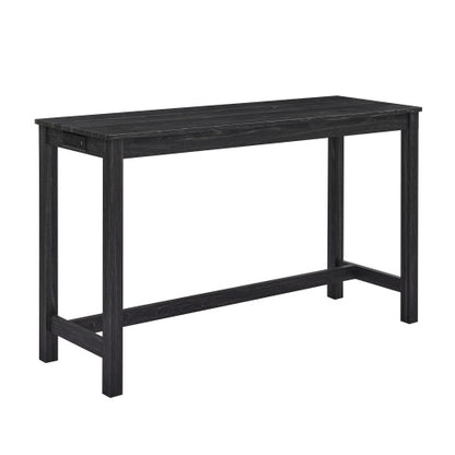 59 Inch Bar Table, Dining Table, Sofa Table with Power Outlet, 3 Upholstered Stools, 4 Piece Bar Table and Chair Set for Living Room, Dining Room, Kitchen