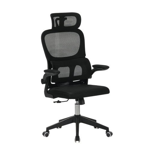 High Back Ergonomic Office Chair, Big and Tall Mesh Desk Chair with Wheels, Tilt Function, 3D Headrest, Lumbar Support, Swivel Rolling Computer Chair for Task, Home Office, Black