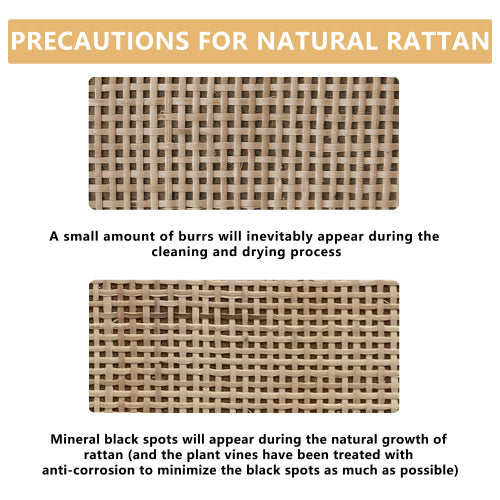 Natural 6-Drawer Rattan Dresser Bedroom Clothes Storage Organizer
