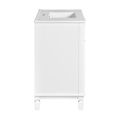 36'' Bathroom Vanity with Top Sink, Modern Bathroom Storage Cabinet with 2 Soft Closing Doors and 2 Drawers, Single Sink Bathroom Vanity